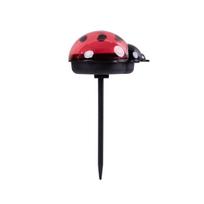 Įsmeigiamas šviestuvas su saulės baterija Domoletti Bug, 1W, IP44, juoda sp./raudona sp.