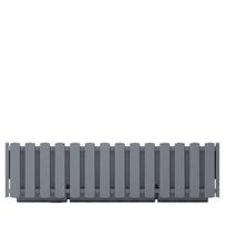 Gėlių vazonas Prosperplast BOARDEE FENCYCASE DDEF600-405U, plastikinis, 58 cm x 18 cm, Ø 58 cm, pilka sp.