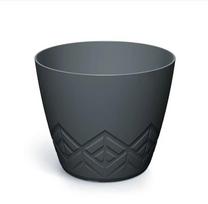 Gėlių vazonas Prosperplast ARECO DARE200-446U, plastikinis, Ø 19.8 cm, pilka sp.