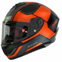 Motociklininko šalmas Axxis Draken SONAR B3, L (59-60 cm), juoda sp./oranžinė sp./pilka sp.