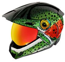Motociklininko šalmas Icon BUG CHUCKER Variant Pro, L (59-60 cm), žalia sp./oranžinė sp.