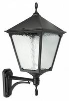 Sieninis lauko šviestuvas Su-Ma Retro, 100W, E27, IP43, juoda sp., 32 cm x 72 cm