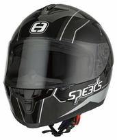 Motociklininko šalmas Speed Race II, XL (61-62 cm), juoda sp.