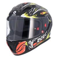 Motociklininko šalmas Shiro SH-605 RAPAZ, XL (61-62 cm), juoda sp./geltona sp.