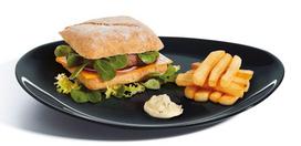 Lėkštė pietų Luminarc Steak Friends Time, 30 cm x 26 cm x 3 cm, juoda sp.