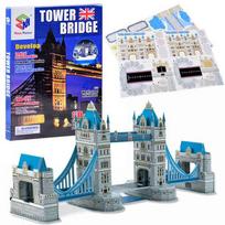 3D dėlionė Magic Puzzle Tower Bridge, 41 cm x 10.5 cm, 41 vnt., įvairių spalvų