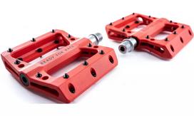 Pedalas Cube RFR Flat HPP, termoplastinis elastomeras (tpe), raudona sp., 2 vnt.