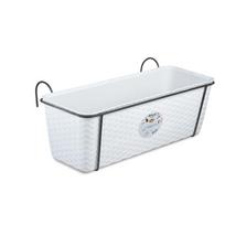 Gėlių vazonas 6475851, plastikinis, 50 cm x 18 cm, Ø 50 cm, balta sp.