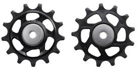 Galiniai pavarų perjungiklio ritinėliai Shimano RD-M9100, metalas, juoda sp., 2 vnt.