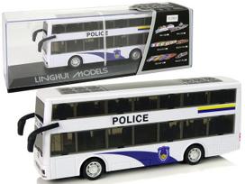 Žaislinis autobusas Lean Toys Police, balta sp.