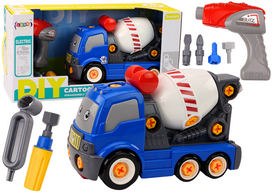 Žaislinis betonvežis Lean Toys DIY Cartoon, mėlyna sp.