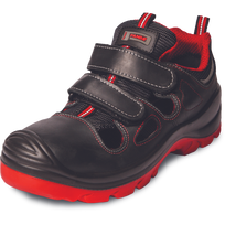 Darbo batai vyrams Panda Safety Birusa MF S1P SRC, be aulo, be pašiltinimo, juoda sp./raudona sp., 42 dydis
