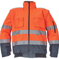 Darbinis švarkas vyrams Cerva Clovelly, oranžinė sp./tamsiai mėlyna sp., 2XL dydis