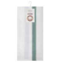 Virtuvinių rankšluosčių rinkinys SCA2-01, balta sp./žalia sp., 70 cm x 50 cm, 2 vnt.