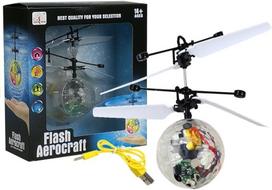 Žaislinis dronas Lean Toys Flash Aerocraft, 5 cm, sidabro sp.