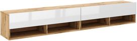 TV staliukas Derby, balta sp./rusva sp., 32.8 cm x 200 cm x 31 cm