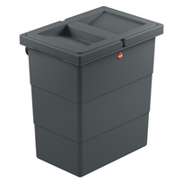 Šiukšliadėžė Hailo FlexBox S, tamsiai pilka sp., 7 l, 25.5 cm x 21 cm