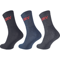 Kojinės vyrams CRV Segin 3 Pack, mėlyna sp./juoda sp./pilka sp., 43-44 dydis