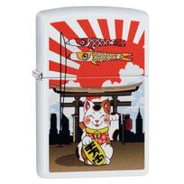Žiebtuvėlis Zippo Lucky Cat 214CI411992, sidabro sp./raudona sp.