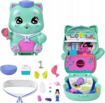Figūrėlių rinkinys, su priedais Mattel Polly Pocket Compact Sail Kitty, žalia sp.