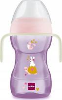 Puodelis su snapeliu Mam Fun To Drink Better Together, 270 ml, 9 mėn., plastikas, rožinė sp.