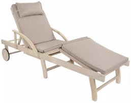 Lauko gultas St. Tropez, smėlio sp., 195 cm x 69 cm x 34 - 89 cm