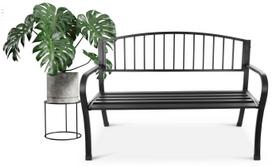Lauko suoliukas Longwell Industrial, juoda sp., 53 cm x 125 cm x 82 cm