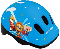 Dviratininkų šalmas vaikams Spokey Fun, mėlyna sp./juoda sp., 52-56 cm