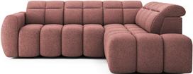 Kampinė sofa Falconn Paolli 24, rožinė sp., dešininė, 208 x 258 cm x 107 cm