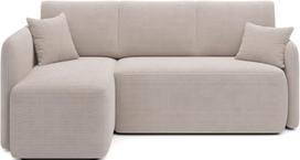Kampinė sofa - lova Hadson Jarell 18, smėlio sp., kairinė, 150 x 206 cm x 89 cm