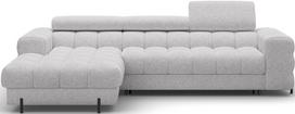 Kampinė sofa - lova Felro Pellerito 03, šviesiai pilka sp., kairinė, 181 x 285 cm x 93 cm
