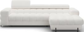 Kampinė sofa - lova Felro Amore 01, balta sp., dešininė, 181 x 285 cm x 93 cm