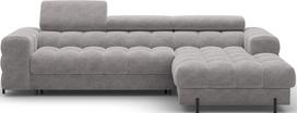 Kampinė sofa - lova Felro Aura 04, pilka sp., dešininė, 181 x 285 cm x 93 cm