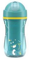 Gertuvė su silikoniniu šiaudeliu Chicco Mix & Match 699125, 266 ml, 14 mėn., plastikas, žalia sp.