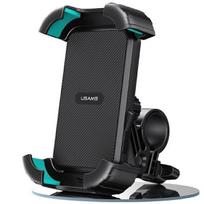 Dviračių telefono laikiklis Usams ZJ078, silikonas/polikarbonatas, juoda sp.