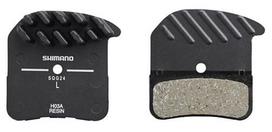 Stabdžių kaladėlės Shimano H03A, nerūdijantysis plienas/derva, juoda sp., 2 vnt.