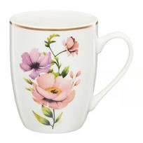 Puodelis Ambition Flores, aukso sp./balta sp./rožinė sp., 0.37 l