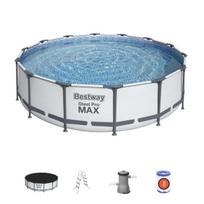 Baseinas, karkasinis Bestway Steel Pro Max Set 56950, pilka sp., 427 x 107 cm