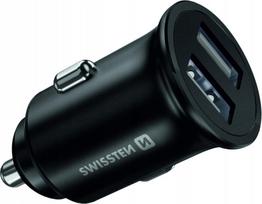 Automobilinis įkroviklis Swissten Nano, USB Type A, juoda sp., 45 W