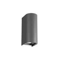 Sieninis lauko šviestuvas Viokef Azores, 20W, LED, IP65, tamsiai pilka sp., 14.1 cm x 23 cm