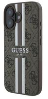 Telefono dėklas Guess 4G Printed Stripes MagSafe, Apple iPhone 16 Plus, ruda sp.