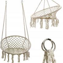 Sėdimas hamakas Boho, šviesiai ruda - ecru