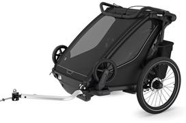 Dviračio priekaba vaikams Thule Chariot Sport 2 Double, plastikas/poliesteris/metalas, juoda sp.