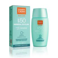 Priemonė įdegio priežiūrai veidui Martiderm Sun Care Mineral D Defend Boost SPF50, 50 ml