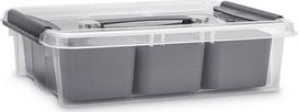 Daiktadėžė su dangčiu, daiktų saugojimo Plast Team Pro Box, 8 l, pilka sp., 38.6 x 29.4 x 10.2 cm