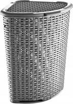 Skalbinių dėžė Katex Rattan, 52 l, pilka sp., 40.2 cm x 40.2 cm