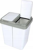 Šiukšliadėžė Katex Duo, balta sp., 50 l, 50 cm x 43.5 cm