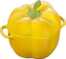 Emaliuotas ketaus puodas Staub Mini, 12 cm, 0.47 l, geltona sp.