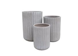 Gėlių vazonas Domoletti LT14603-3S, keramika/molis, Ø 36 cm, pilka sp.
