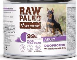 Šlapias šunų maistas VetExpert Raw Paleo, antiena/šernienos mėsa, 0.2 kg